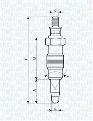 MAGNETI MARELLI 062900008304 -  Свеча накаливания